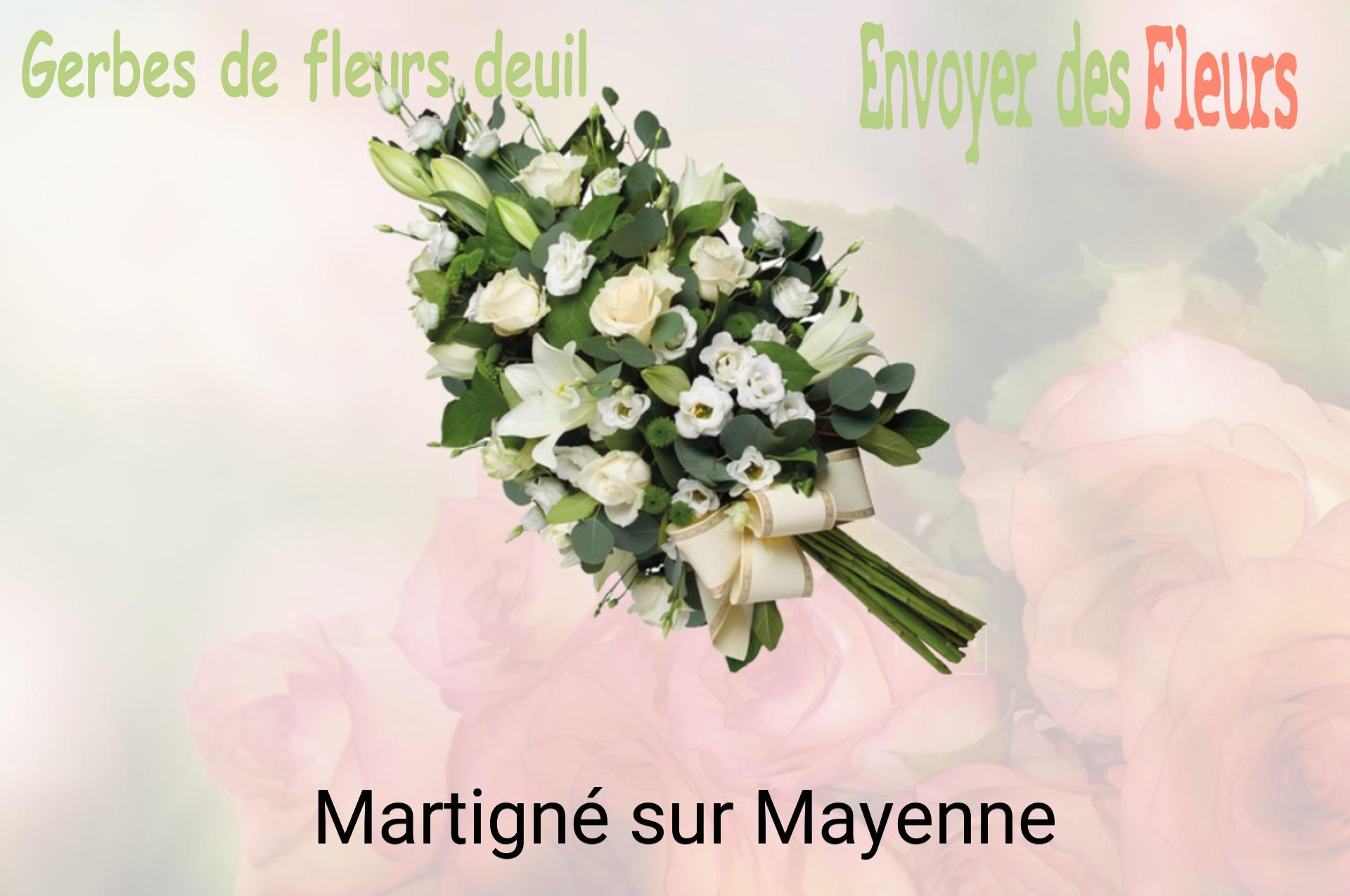 Gerbe de fleurs de deuil livrée à Martigné-sur-Mayenne
